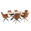 Stylish kitchen table Elena Kass Gold with stone top

