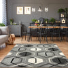 Elise Geometric Rug Silver lifestyle picture