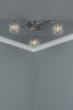 Elma 3 Light Semi Flush Polished Chrome perfect for low ceiling rooms