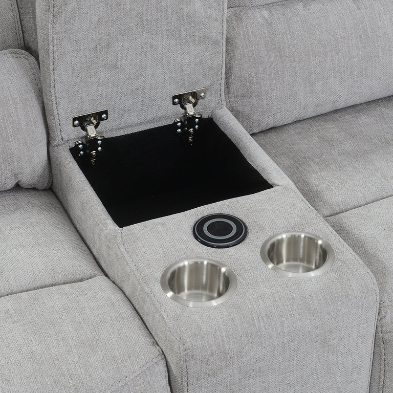 Eloise Console Sectional Grey