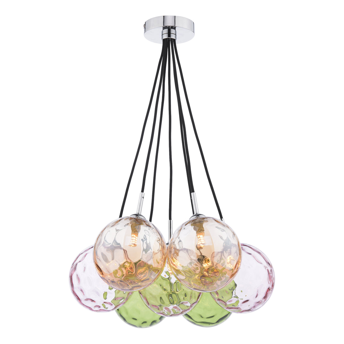 Polished Chrome Pendant Light | Elpis 7 Light Ceiling Hanging Light ...