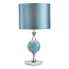 Elsa Table Lamp Polished Chrome Blue Mosaic picture on the white background