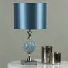Elsa Table Lamp Polished Chrome Blue Mosaic life style picture