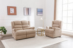 Ember 2 Seater Fixed Sofa Oatmeal life style picture with occasionl chair