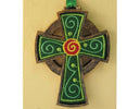 Embroidered Celtic Cross Hanging Ornament embroidery close up