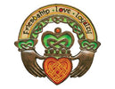 Embroidered Claddagh Ring Plaque out of its box
