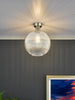 Emerson Semi Flush Antique Brass Round Ribbed Glass perfect for various of rooms