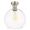 Emerson Semi Flush Antique Chrome Round Glass perfect for any room