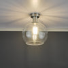 Emerson Semi Flush Antique Chrome Round Glass life style picture