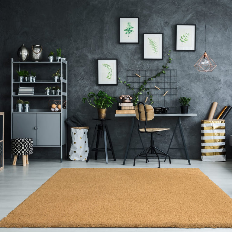 Empire Shaggy Rug Ochre