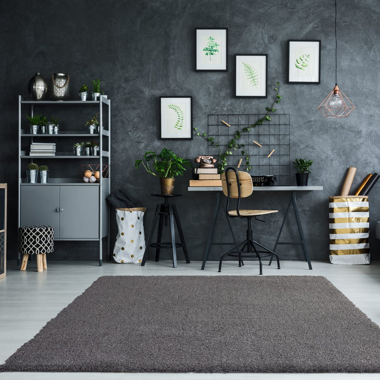 Empire Shaggy Rug Silver