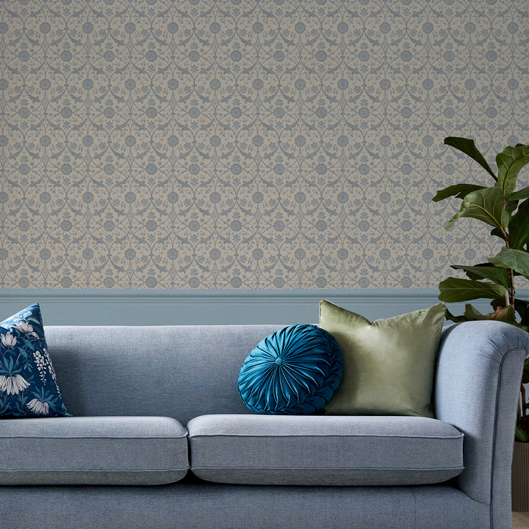 Laura Ashley Endale Trellis Wallpaper - Floral Modern Wall Covering