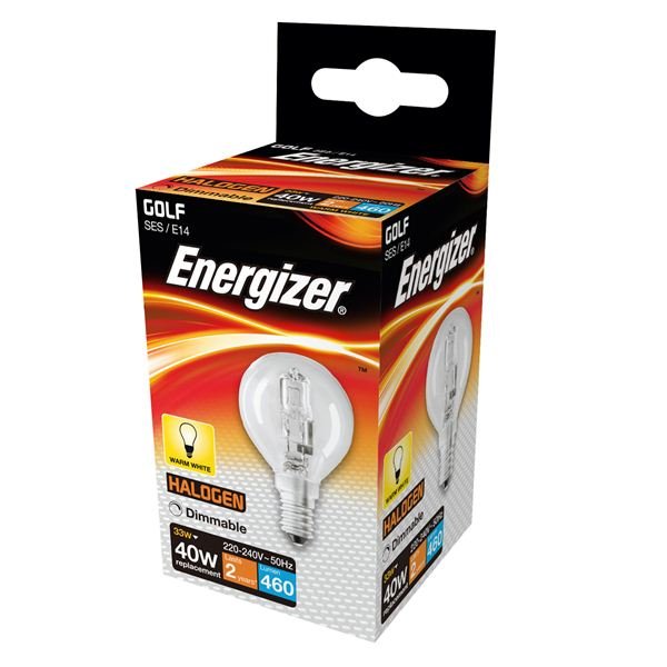 Energizer Eco Halogen 28W Bulb (40W) E14 Golf Ball Lamp