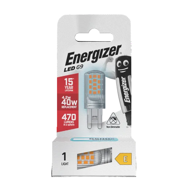 Energizer LED 4.2W Bulb G9 (40W) Clear Daylight Lamp