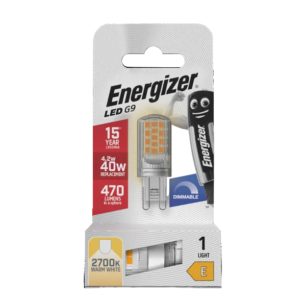Energizer LED G9 4.2W Bulb 40W Glear Lamp