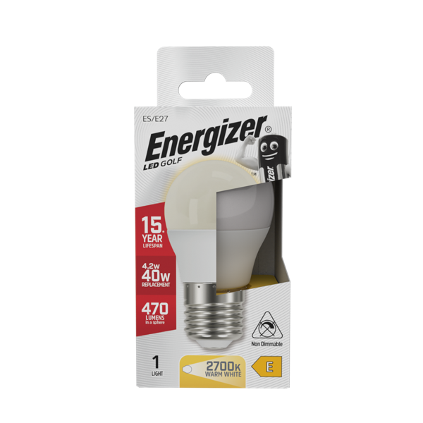 Energizer LED 4.2W Bulb 40W Golf Opal Lamp Not Dimmable
