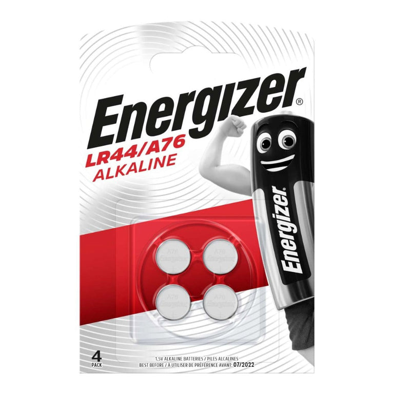 Energizer LR44/A76 Alkaline Coin Cell Batteries Pack of 4