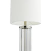 Enrico Rechargeable Table Lamp Polished Nickel close view picture of the lap shade