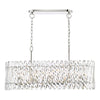 Entwine 10 Light Bar Pendant Polished Nickel and Crystal front view picture