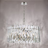 Entwine 8 Light Pendant Polished Nickel and Crystal with a beautiful light reflection