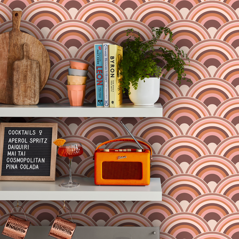 Envy Curve Wallpaper Earth - Rainbow Pattern Stylish Wall Decor