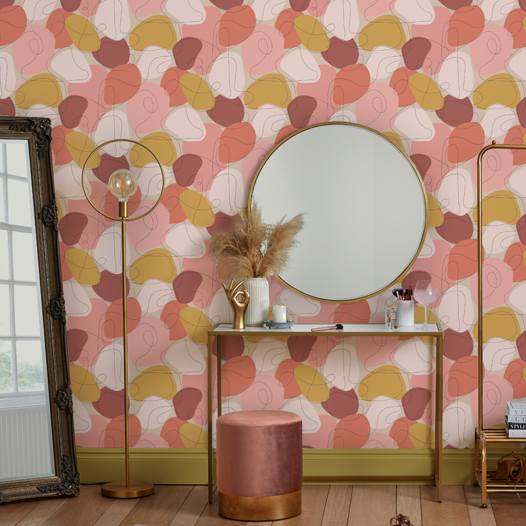 Envy Mood Wallpaper Peachy - Abstract Modern Wall Covering