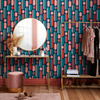 Envy Morse Wallpaper Coral & Navy life style picture