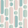 Envy Morse Wallpaper Rose & Sage - Elegant Geometric Wall Covering
