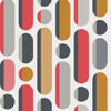Envy Morse Wallpaper Saffron & Cherry close view picture of the pattern design