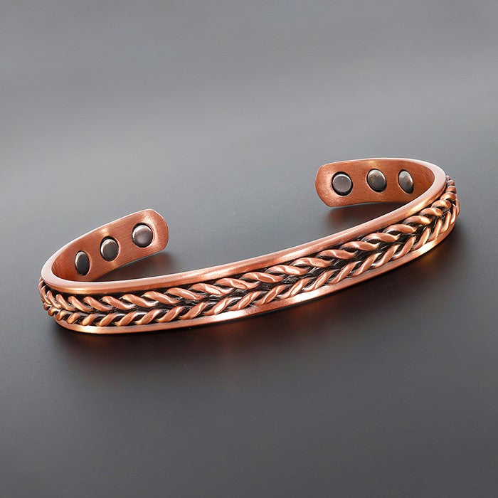 Equilibrium For Men Herringbone Copper Bangle