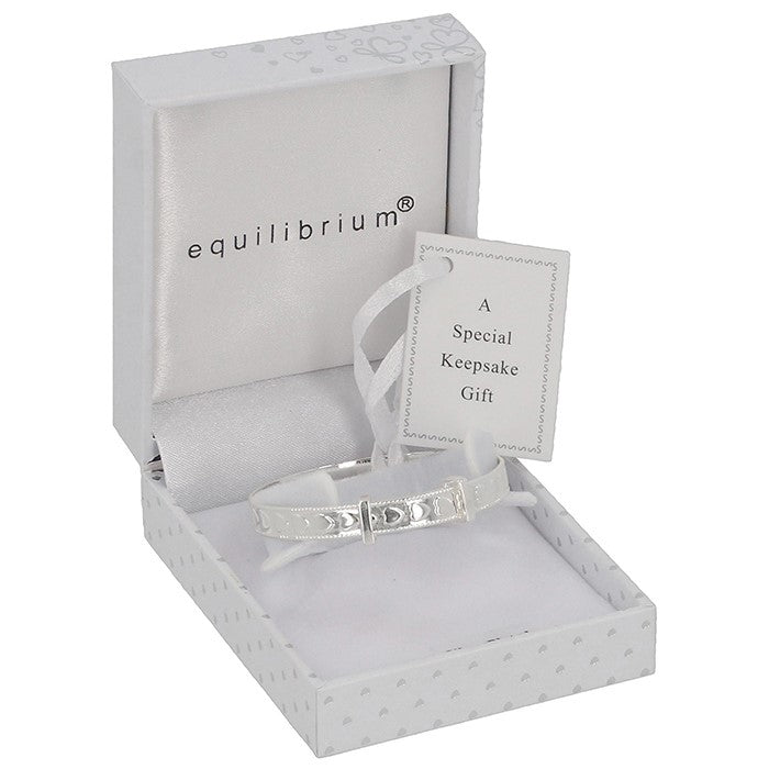 Equilibrium Silver Plated Christening Bangle - Giftware Collection