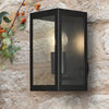 Era Outdoor Wall Light Black Glass IP44 life style picture