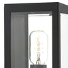 Era Outdoor Wall Light Black Glass IP44 close view picture of the metal frame
