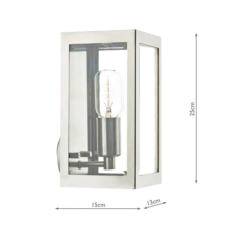 Era Outdoor Wall Light Stainless Steel Glass IP44 - Outdoor Lighting Collection