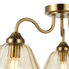 Erika 3 Light Semi-Flush Antique Bronze close view picture of the bronze fitting