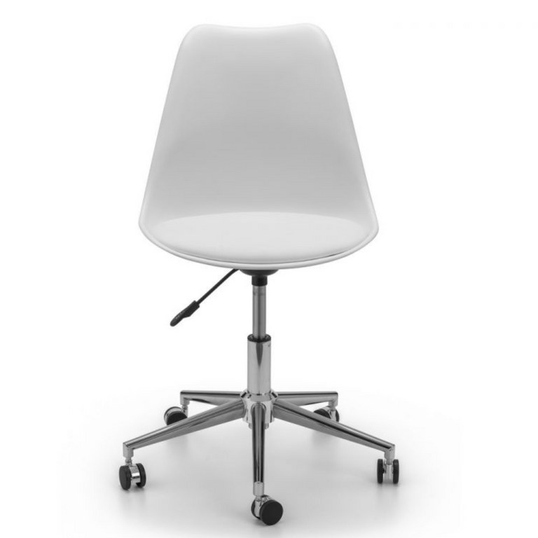 Erika Office Chair White/Chrome