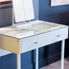 Erika Vanity Table With Light Up Top with a two spasious drawers