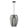 Ero 1 Light Single Pendant Black And Chrome picture of the lamp design