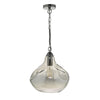 Esarosa 1 Light Pendant Black Chrome/Smoked Glass with adjustable height
