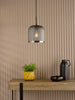 Esila Pendant Matt Black and Smoked Glass life style picture