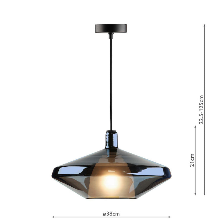 Esmeralda Large Pendant Blue & Opal Glass - Elegant Ceiling Lighting