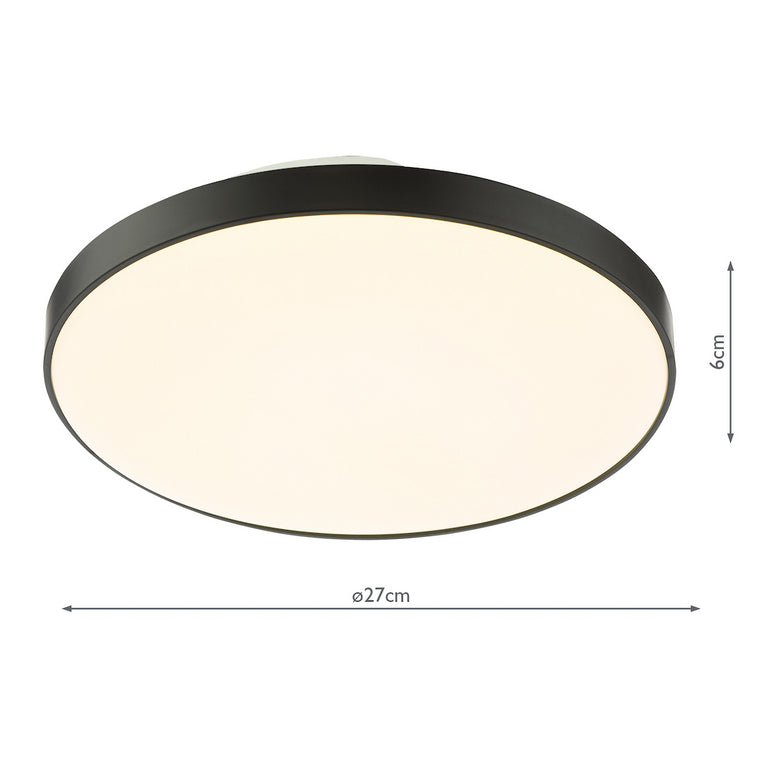 Essien Flush LED White & Black - Ceiling Light – Modern Lighting