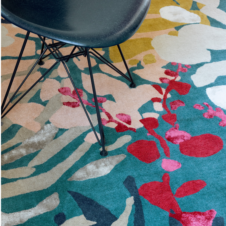 Brink & Campman Estella Floral Rug Light Submarine