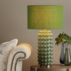 Etzel Table Lamp Antique Brass Green life style picture