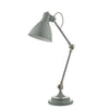 Eunice Task Table Lamp Grey & Satin Nickel with full adjustable body