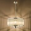 Evelyn 3 Light Pendant Polished Nickel with a beautiful light reflections