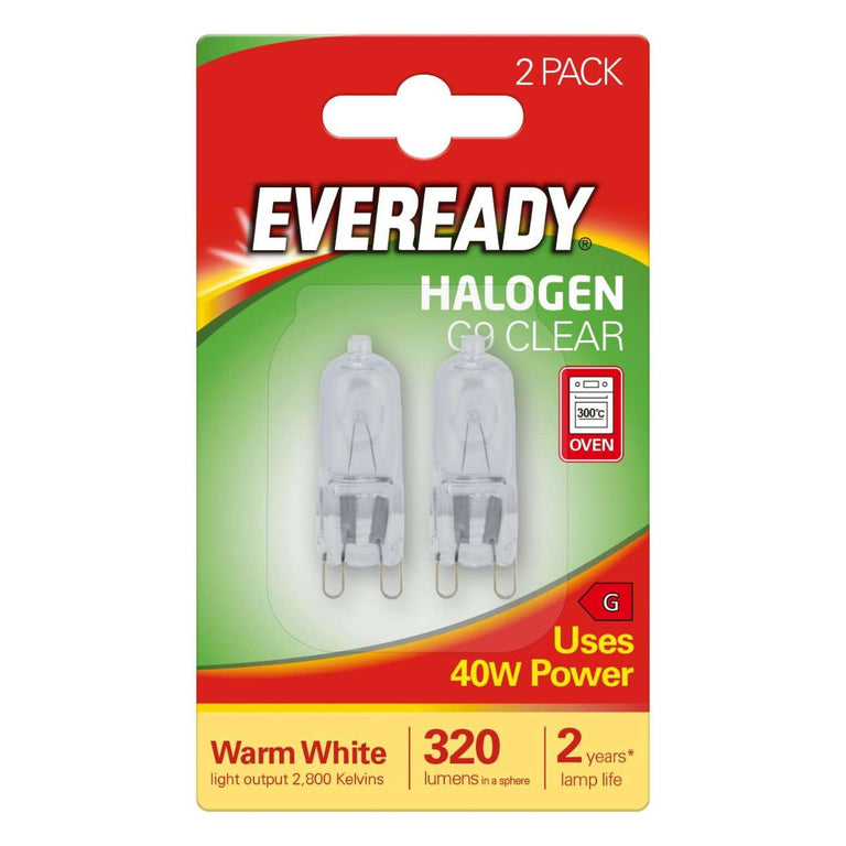 Eveready G9 Halogen Bulb 40W Oven Capsule Lamp