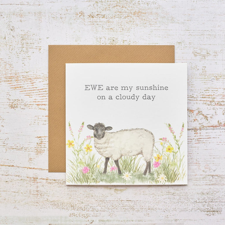 Ewe Are My Sunshine Sheep Card