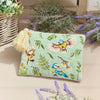 Floral Feathered Embroidered Pouch perfect for gift giving.