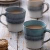 Artisan blue coffee mug dishwasher safe